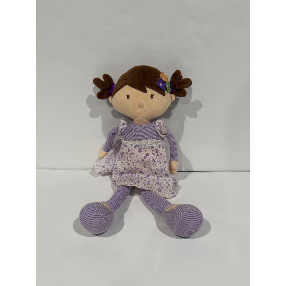 Bonikka Rag Soft Doll IRIS Purple Kids Toy Baby Floral Plush Cuddly